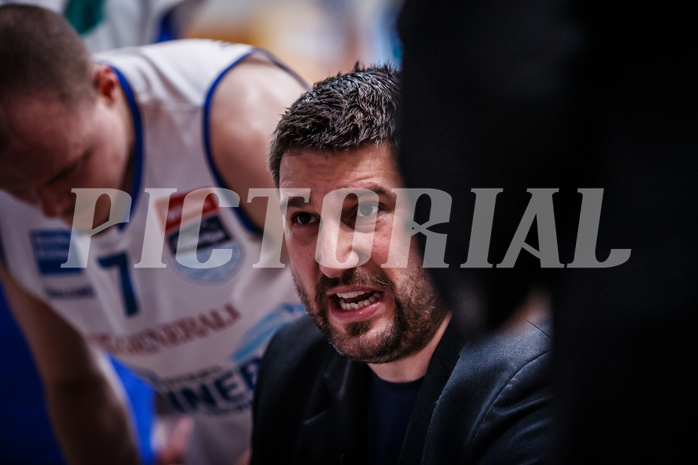 Basketball, bet-at-home Basketball Superliga 2021/22, Playoffs, Viertelfinale Spiel 3, Oberwart Gunners, Kapfenberg Bulls, Horst Leitner (Coach)
