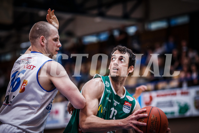 Basketball, bet-at-home Basketball Superliga 2021/22, Playoffs, Viertelfinale Spiel 3, Oberwart Gunners, Kapfenberg Bulls, Nemanja Krstic (12)