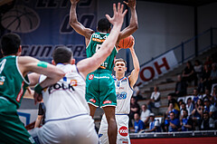 Basketball, bet-at-home Basketball Superliga 2021/22, Playoffs, Viertelfinale Spiel 3, Oberwart Gunners, Kapfenberg Bulls, Jonathan Knessl (12)