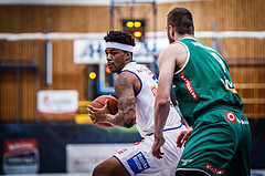 Basketball, bet-at-home Basketball Superliga 2021/22, Playoffs, Viertelfinale Spiel 3, Oberwart Gunners, Kapfenberg Bulls, Rob Howard (5)