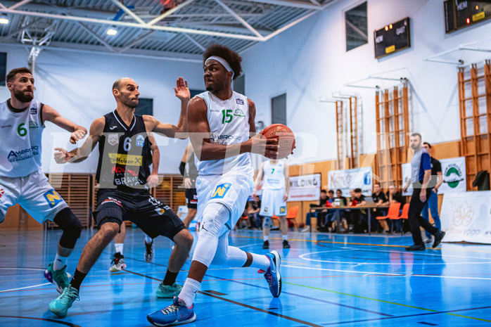 Basketball, Basketball Zweite Liga 2022/23, Grunddurchgang 16.Runde, Union Deutsch Wagram Alligators, Mattersburg Rocks, Dominik Alturban (6), William Emiohe (15)