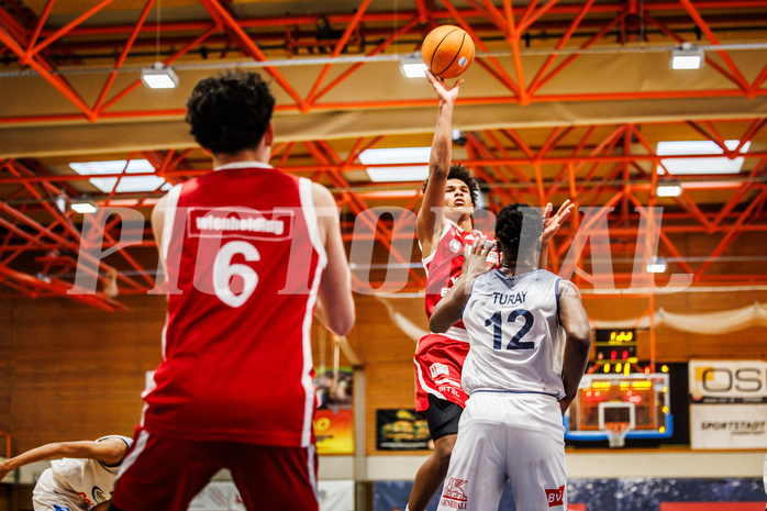 Basketball, win2day Basketball Superliga 2024/25, Qualifikationsrunde 9, BBC Nord Dragonz, BC Vienna, Lenny Benczak (4)