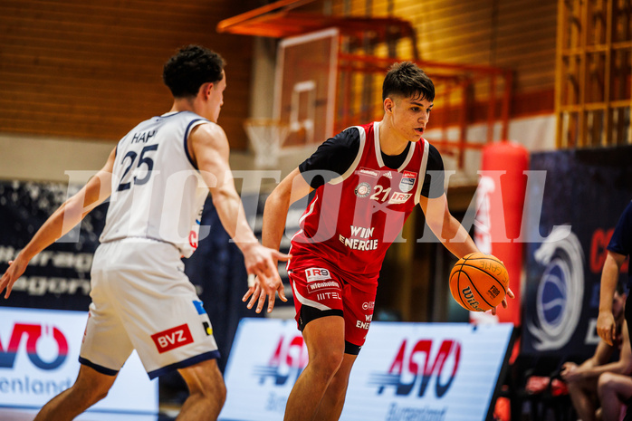 Basketball, win2day Basketball Superliga 2024/25, Qualifikationsrunde 9, BBC Nord Dragonz, BC Vienna, Aron Stazic (21)