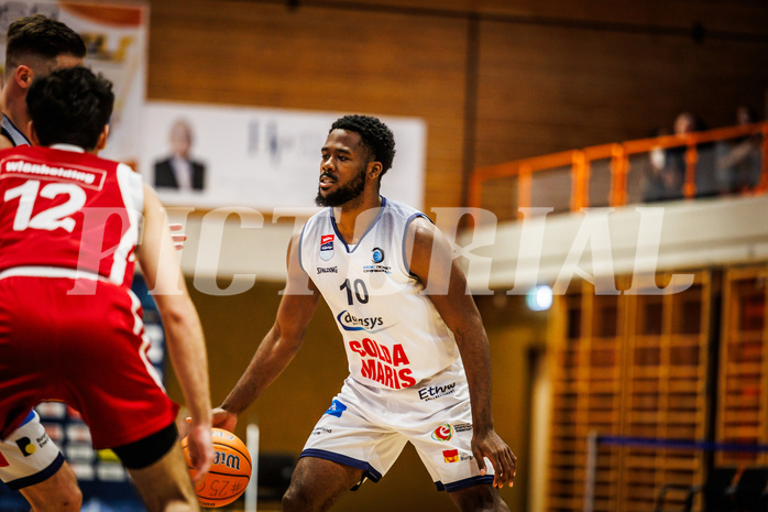 Basketball, win2day Basketball Superliga 2024/25, Qualifikationsrunde 9, BBC Nord Dragonz, BC Vienna, Austen Awosika (10)