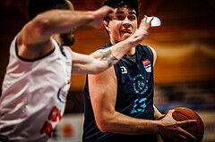 Basketball, win2day Basketball Superliga 2022/23, 1. Qualifikationsrunde, BBC Nord Dragonz, Vienna DC Timberwolves, Luka Damjanac (13)