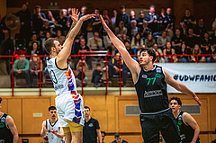 Basketball, Basketball Zweite Liga 2022/23, Grunddurchgang 19.Runde, Vienna United, UDW Alligators, Vitalii Shorstkiy (10), Marko Goranovic (77)