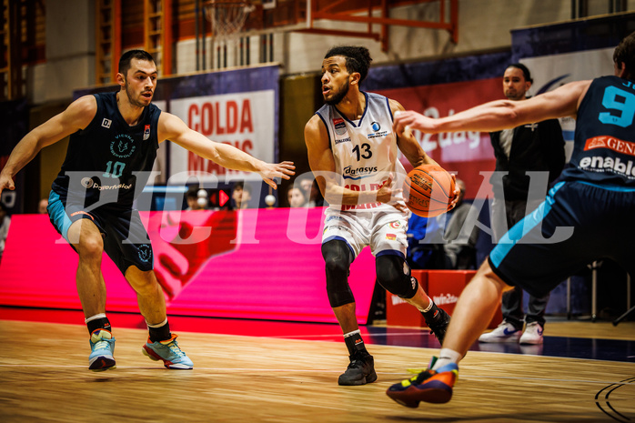 Basketball, win2day Basketball Superliga 2022/23, 1. Qualifikationsrunde, BBC Nord Dragonz, Vienna DC Timberwolves, Kyran Jordan Mc Clure (13)
