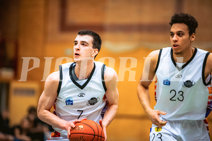Basketball, Basketball Zweite Liga 2022/23, Grunddurchgang 19.Runde, Vienna United, UDW Alligators, Oleksandr Ponosov (7)