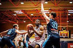 Basketball, win2day Basketball Superliga 2022/23, 1. Qualifikationsrunde, BBC Nord Dragonz, Vienna DC Timberwolves, Aristide Boya (24)