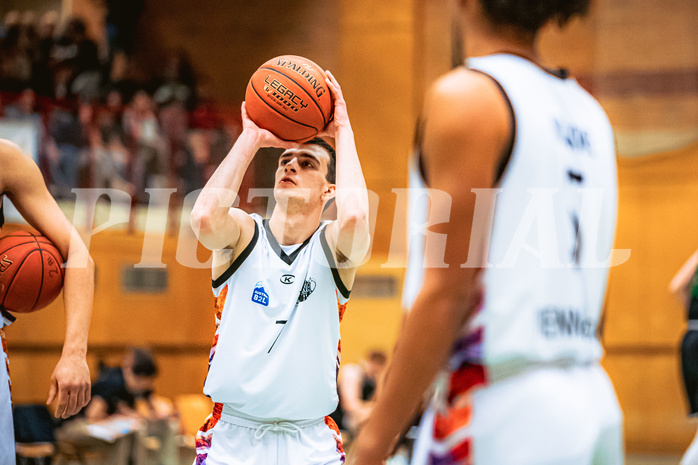 Basketball, Basketball Zweite Liga 2022/23, Grunddurchgang 19.Runde, Vienna United, UDW Alligators, Oleksandr Ponosov (7)