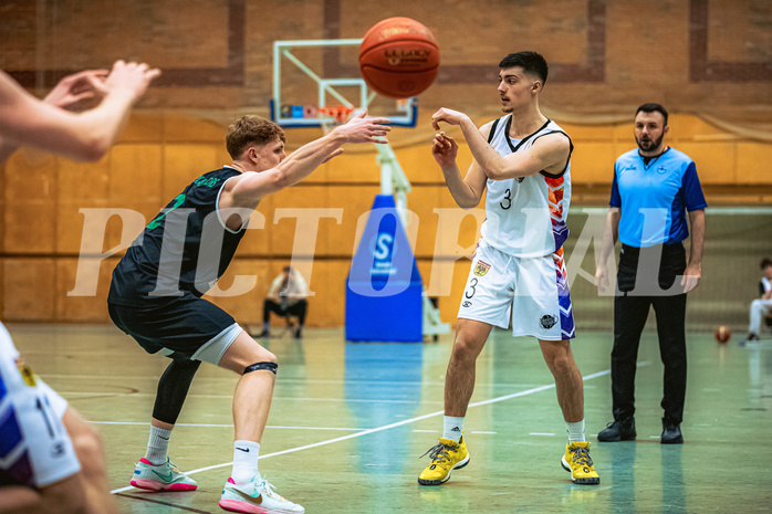Basketball, Basketball Zweite Liga 2022/23, Grunddurchgang 19.Runde, Vienna United, UDW Alligators, Luis Göd (2), Bruno Golino (3)