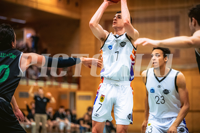 Basketball, Basketball Zweite Liga 2022/23, Grunddurchgang 19.Runde, Vienna United, UDW Alligators, Oleksandr Ponosov (7)