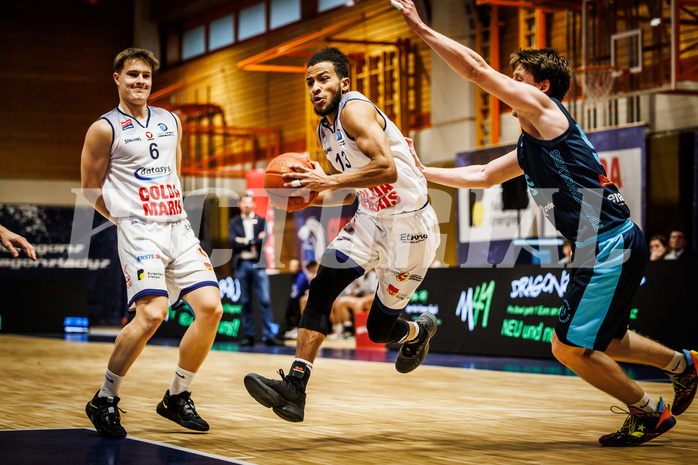 Basketball, win2day Basketball Superliga 2022/23, 1. Qualifikationsrunde, BBC Nord Dragonz, Vienna DC Timberwolves, Kyran Jordan Mc Clure (13)