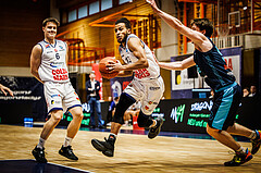 Basketball, win2day Basketball Superliga 2022/23, 1. Qualifikationsrunde, BBC Nord Dragonz, Vienna DC Timberwolves, Kyran Jordan Mc Clure (13)