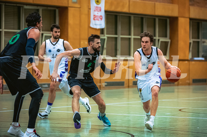 Basketball, Basketball Zweite Liga 2022/23, Grunddurchgang 19.Runde, Vienna United, UDW Alligators, Stojan Radanovic (6), Marius Witzmann (11)
