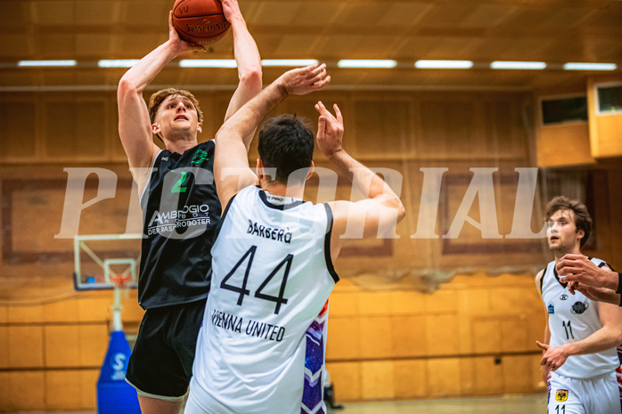 Basketball, Basketball Zweite Liga 2022/23, Grunddurchgang 19.Runde, Vienna United, UDW Alligators, Luis Göd (2)