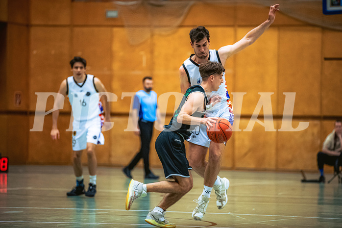 Basketball, Basketball Zweite Liga 2022/23, Grunddurchgang 19.Runde, Vienna United, UDW Alligators, Simon Marek (11), Marko Soldo (20)