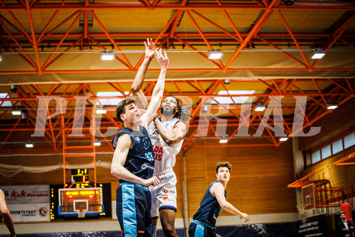 Basketball, win2day Basketball Superliga 2022/23, 1. Qualifikationsrunde, BBC Nord Dragonz, Vienna DC Timberwolves, Aristide Boya (24)