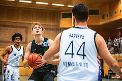 Basketball, Basketball Zweite Liga 2022/23, Grunddurchgang 19.Runde, Vienna United, UDW Alligators, Luis Göd (2)