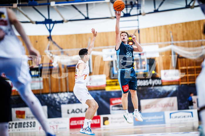 Basketball, Win2Day Superliga 2023/24, Grunddurchgang 12.Runde, Oberwart Gunners, Vienna Timberwolves, Jonas John (99)