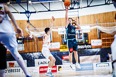 Basketball, Win2Day Superliga 2023/24, Grunddurchgang 12.Runde, Oberwart Gunners, Vienna Timberwolves, Jonas John (99)