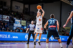 Basketball, Win2Day Superliga 2023/24, Grunddurchgang 12.Runde, Oberwart Gunners, Vienna Timberwolves, Sebastian Käferle (7)