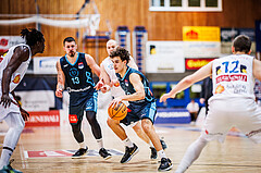 Basketball, Win2Day Superliga 2023/24, Grunddurchgang 12.Runde, Oberwart Gunners, Vienna Timberwolves, Daniele Kuchar (22)