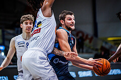 Basketball, Win2Day Superliga 2023/24, Grunddurchgang 12.Runde, Oberwart Gunners, Vienna Timberwolves, Moritz Lanegger (21)