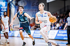Basketball, Win2Day Superliga 2023/24, Grunddurchgang 12.Runde, Oberwart Gunners, Vienna Timberwolves, Jonathan Knessl (12)