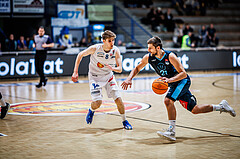 Basketball, Win2Day Superliga 2023/24, Grunddurchgang 12.Runde, Oberwart Gunners, Vienna Timberwolves, Moritz Lanegger (21)