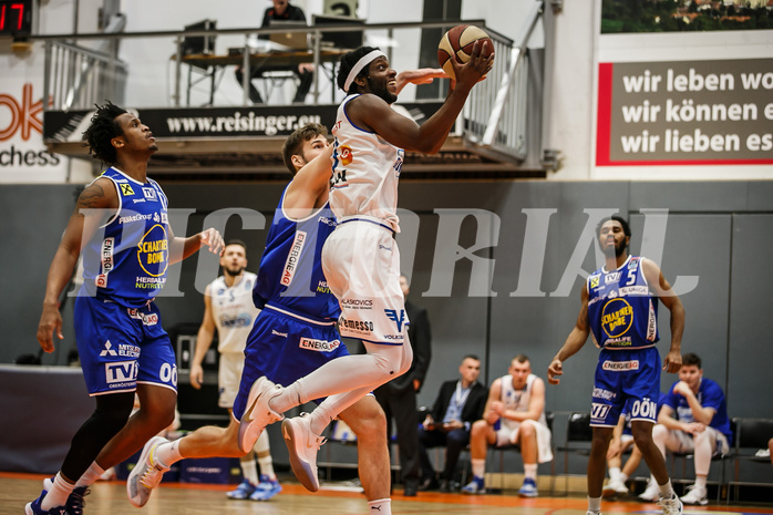Basketball, Basketball Austria Cup 2020/21, Finale, Oberwart Gunners, Gmunden Swans, Quincy Diggs (13)