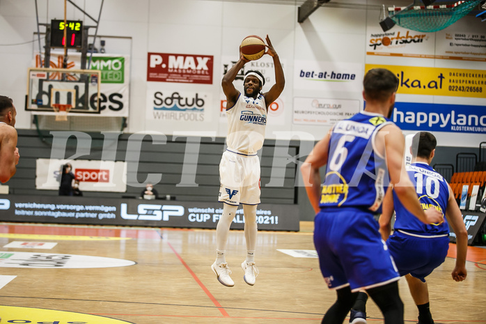 Basketball, Basketball Austria Cup 2020/21, Finale, Oberwart Gunners, Gmunden Swans, Quincy Diggs (13)
