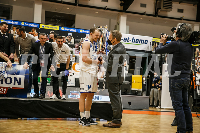 Basketball, Basketball Austria Cup 2020/21, Finale, Oberwart Gunners, Gmunden Swans, Basketball Austria Cupsieger 2020/21