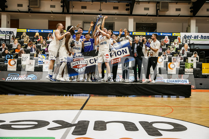 Basketball, Basketball Austria Cup 2020/21, Finale, Oberwart Gunners, Gmunden Swans, Basketball Austria Cupsieger 2020/21