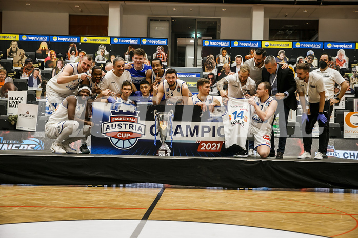 Basketball, Basketball Austria Cup 2020/21, Finale, Oberwart Gunners, Gmunden Swans, Basketball Austria Cupsieger 2020/21