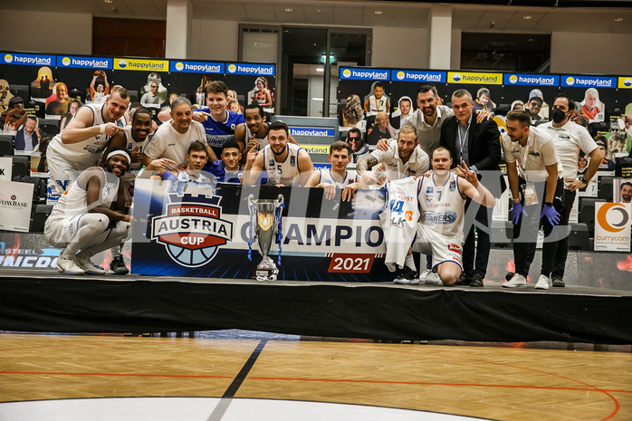 Basketball, Basketball Austria Cup 2020/21, Finale, Oberwart Gunners, Gmunden Swans, Basketball Austria Cupsieger 2020/21