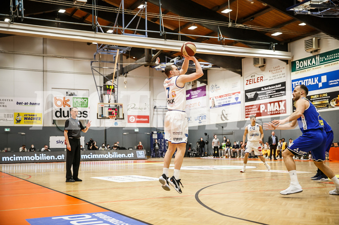 Basketball, Basketball Austria Cup 2020/21, Finale, Oberwart Gunners, Gmunden Swans, Sebastian Käferle (7)