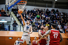 Basketball, Win2Day Superliga 2023/24, Grunddurchgang 17.Runde, Vienna Timberwolves, BC Vienna, Moritz Lanegger (21)