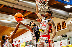 Basketball, win2day Basketball Superliga 2023/24, Grunddurchgang 17.Runde, Traiskirchen Lions, Gmunden Swans, Trey Alex Moses (24)