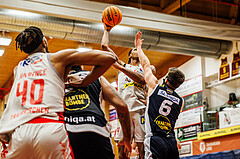 Basketball, win2day Basketball Superliga 2023/24, Grunddurchgang 17.Runde, Traiskirchen Lions, Gmunden Swans, Demarcus Demonia (4)