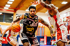 Basketball, win2day Basketball Superliga 2023/24, Grunddurchgang 17.Runde, Traiskirchen Lions, Gmunden Swans, Trey Alex Moses (24)