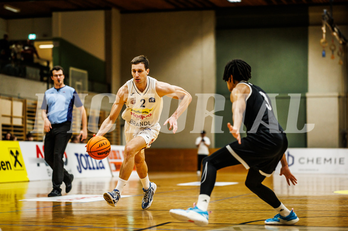 Basketball, Basketball Zweite Liga 2023/24, Grunddurchgang 13.Runde, Mattersburg Rocks, Basket Flames, Evgenios Sergienko (2)