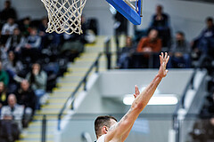 Basketball, Win2Day Superliga 2023/24, Grunddurchgang 17.Runde, Vienna Timberwolves, BC Vienna, Ziga Fifolt (13), Jozo Rados (3)