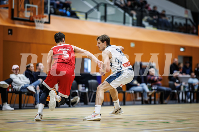 Basketball, Win2Day Superliga 2023/24, Grunddurchgang 17.Runde, Vienna Timberwolves, BC Vienna, Elias Wlasak (8)