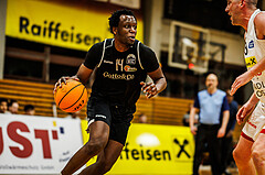 Basketball, Basketball Zweite Liga 2023/24, Grunddurchgang 13.Runde, Mattersburg Rocks, Basket Flames, Kingsley Fobi (14)