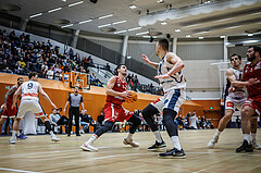 Basketball, Win2Day Superliga 2023/24, Grunddurchgang 17.Runde, Vienna Timberwolves, BC Vienna, Bogic Vujosevic (5), Ziga Fifolt (13)