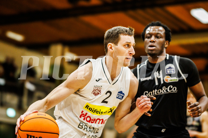 Basketball, Basketball Zweite Liga 2023/24, Grunddurchgang 13.Runde, Mattersburg Rocks, Basket Flames, Evgenios Sergienko (2)