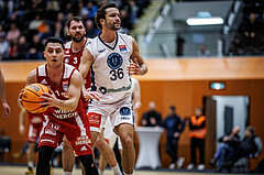 Basketball, Win2Day Superliga 2023/24, Grunddurchgang 17.Runde, Vienna Timberwolves, BC Vienna, Oscar Schmit (36)