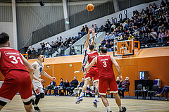 Basketball, Win2Day Superliga 2023/24, Grunddurchgang 17.Runde, Vienna Timberwolves, BC Vienna, Oscar Schmit (36)