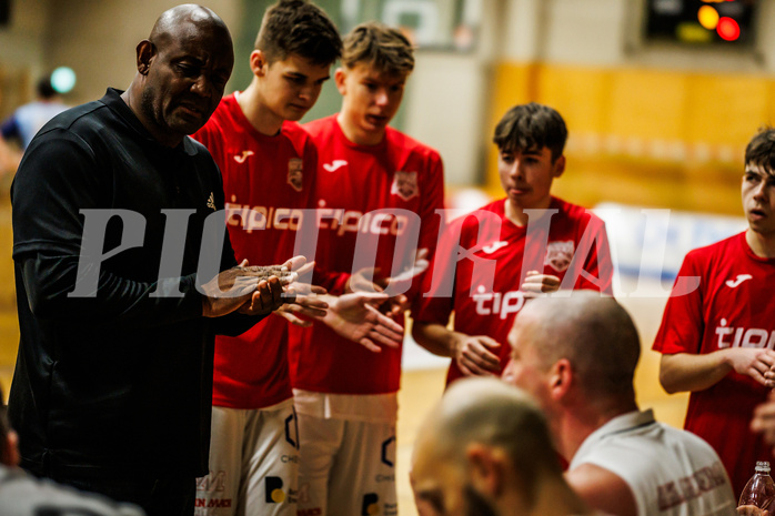 Basketball, Basketball Zweite Liga 2023/24, Grunddurchgang 13.Runde, Mattersburg Rocks, Basket Flames, James WILLIAMS (Headcoach)